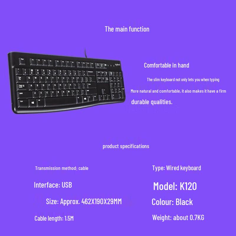 Logitech K120 Wired Office Keyboard