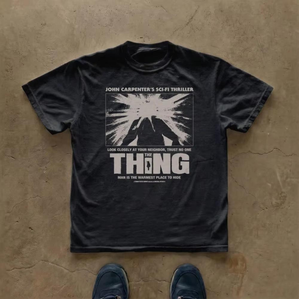 

2026 Summer New Release Monster Movie Poster TShirt HighQuality Comfortable Breathable Mens Printed Roundneck TShirt M