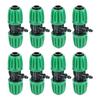 12Pcs Lock Barbed 3-Way Tees Drip Line Parts Connectors for 1/2" (0.63" OD) To 1/4" Tubing Home Garden Lawn Drip Irrigation Hose