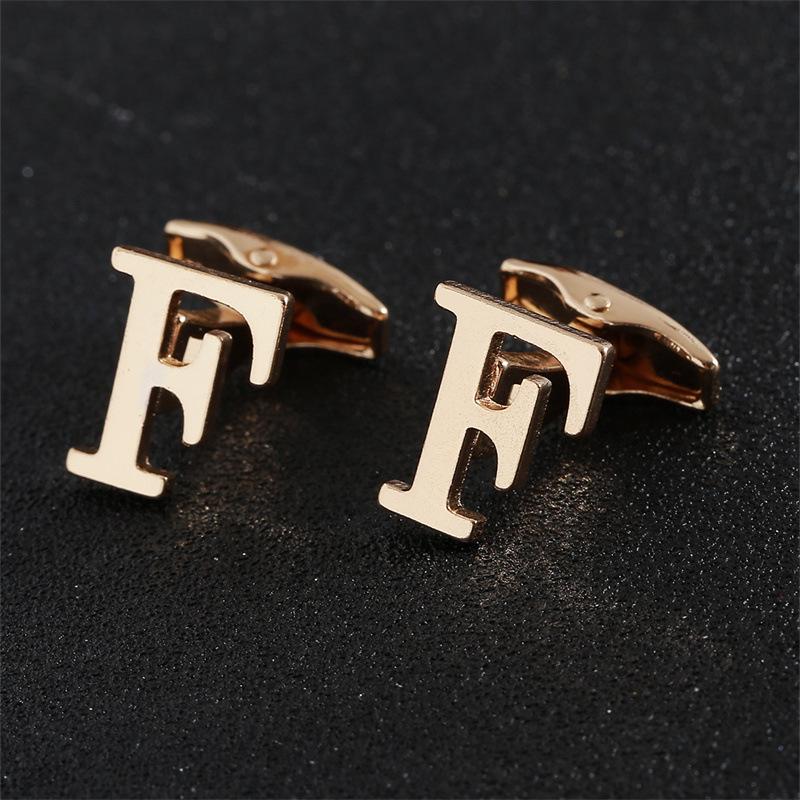 Exklusive goldene Alphabet Manschettenknöpfe für Herren - Elegantes Design für französische Hemden