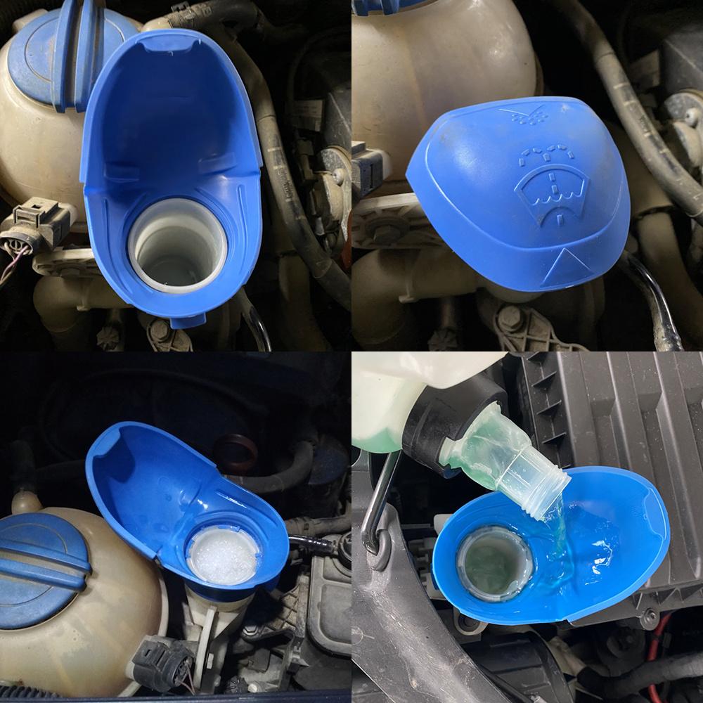 2Pcs Car Windshield Wiper Washer Fluid Reservoir Tank Bottle Cover Filler Cap Lid Screen Wash Funnel Replacement 4.6CM-5CM