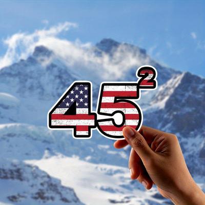 45. Präsident Trump Unterstützer Autoaufkleber Selbstklebende Vinyl-Abziehbilder Fenster Stoßstange Dekoration Amerikanische Flagge Autozubehör