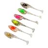 20Pcs Paddle Tail Swimbaits 5cm 1.2g Artificial Baits T Tail Swim Baits for Saltwater Soft Fishing Lures
