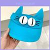 Cartoon Cat Ears Summer Sun Hat With Short Brim For Teens And Girls