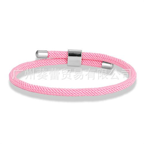 Adjustable Multi-Color Milan Rope Stainless Steel Bracelet, Male And Female Couples Red Hand Rope