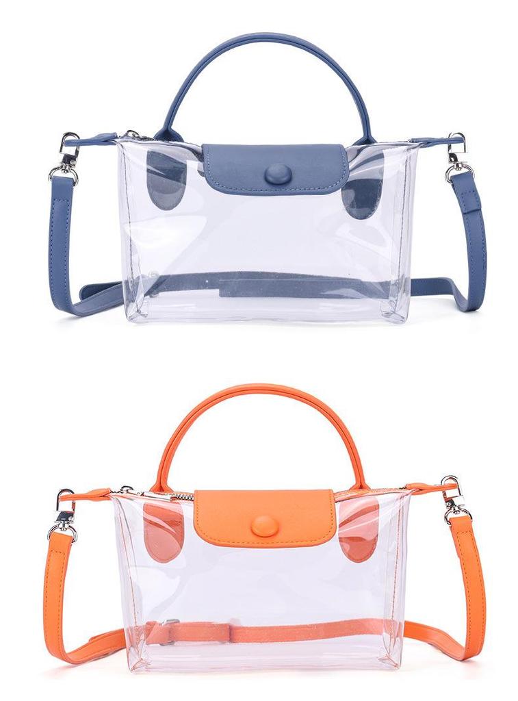 Modische Schultertasche aus klarem PVC - Trendige Jelly Crossbody-Tasche