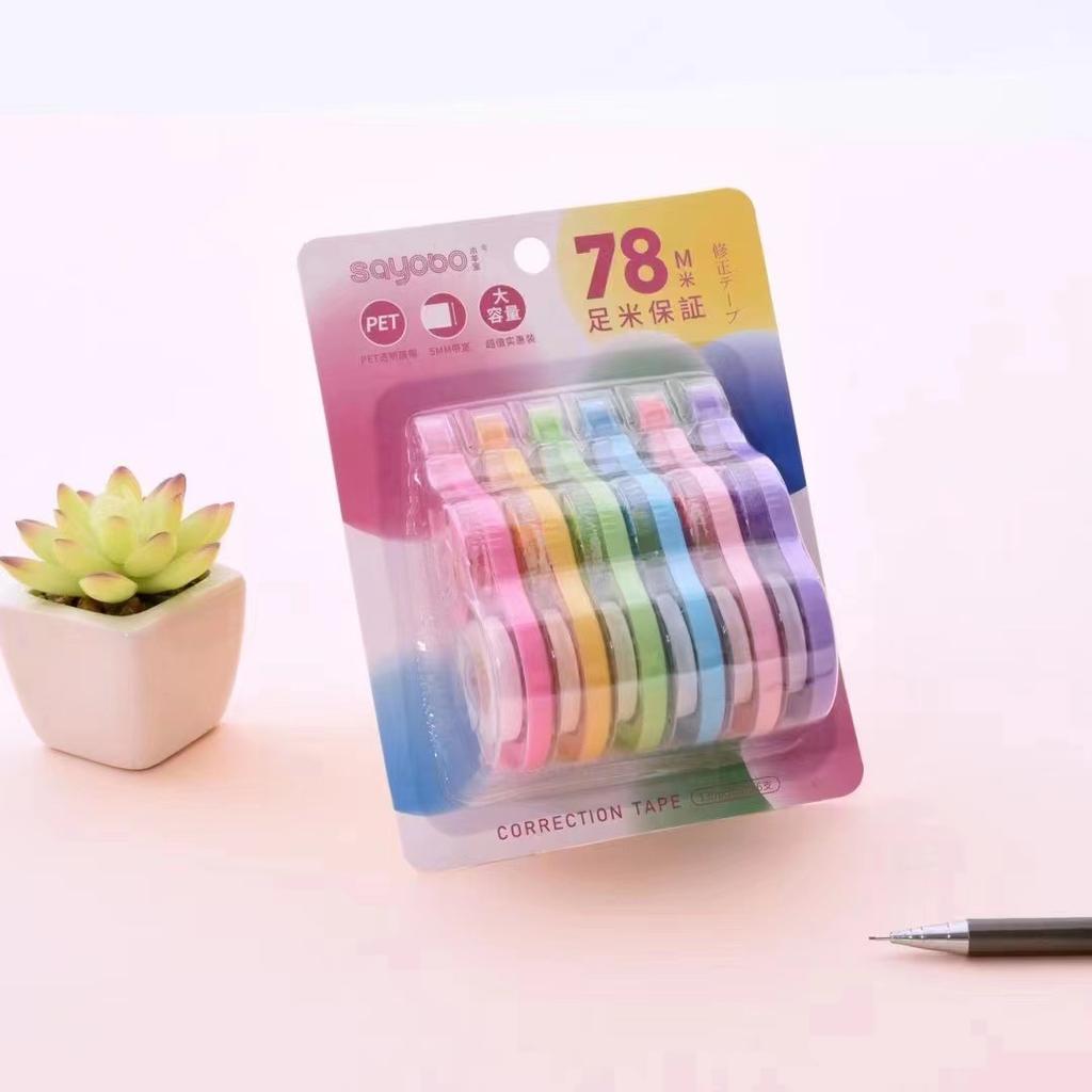78 Meter Correction Tape with A Large Capacity 6 Pieces/set Correction Tape For Student Office Stationery