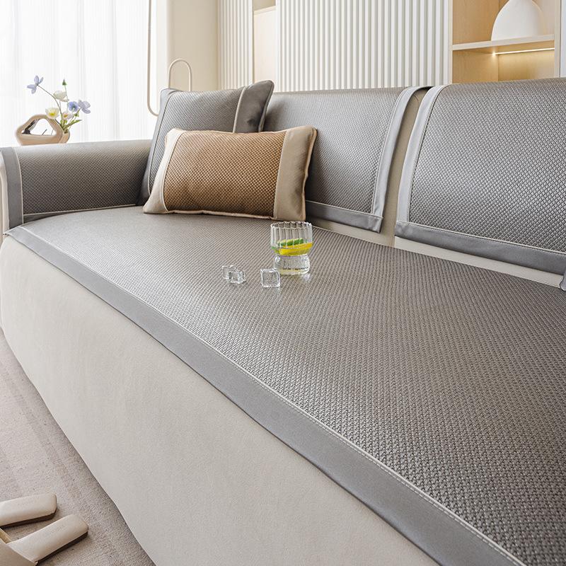 Summer Rattan Sofa Cushion New Sofa Cover Cloth Non-slip Cool Ice Rattan Sofa Mat Summer Seat Cushion