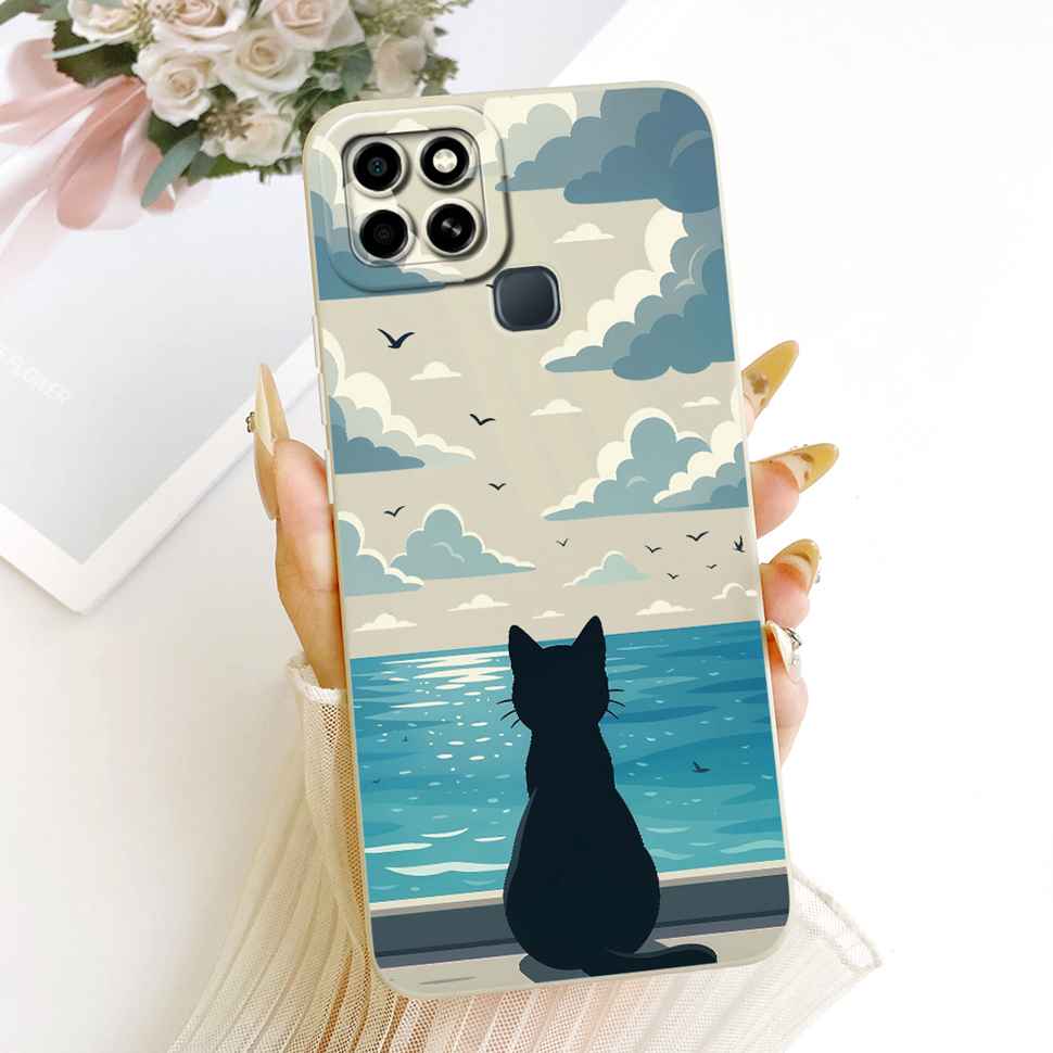 For Infinix Smart 6 Case 6.6" Colorful Sunflower Cover Soft Phone Case For Infinix Smart 6 Smart6 X6511B X6511 Back Cover Bumper