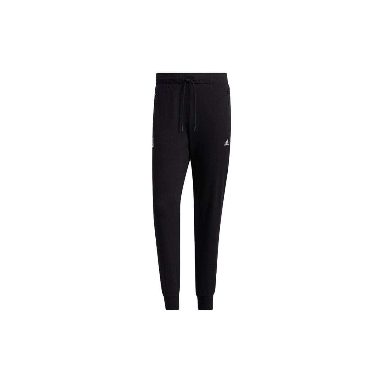 adidas Wj Pnt Ft Series Solid Color Slim Fit Bundle Feet Sports Pants Black Men s GP0860 S