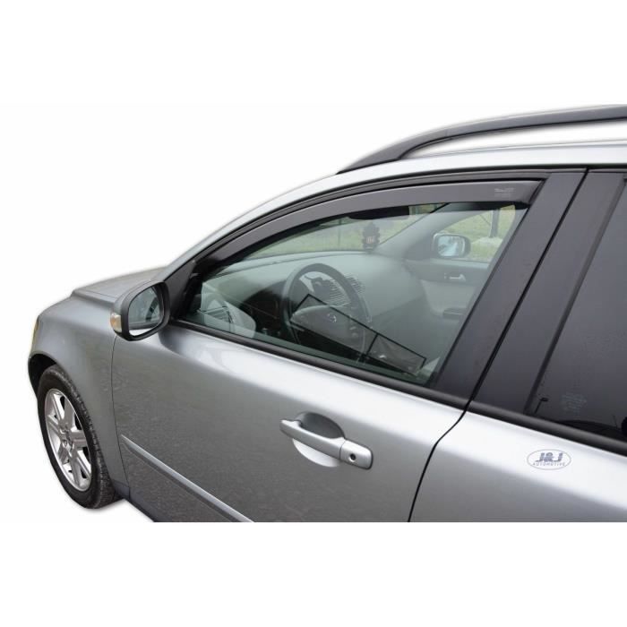 Air Deflectors - J&J AUTOMOTIVE - Volvo V50 - Smoked - Reinforced Acrylic - Easy Installation