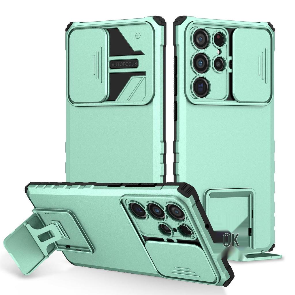 Kompatibel mit Samsung S26 Ultra Handyhülle, S25 Ultra 3D Ständer, S24 Ultra Push-Fenster, S23U Schutzhülle