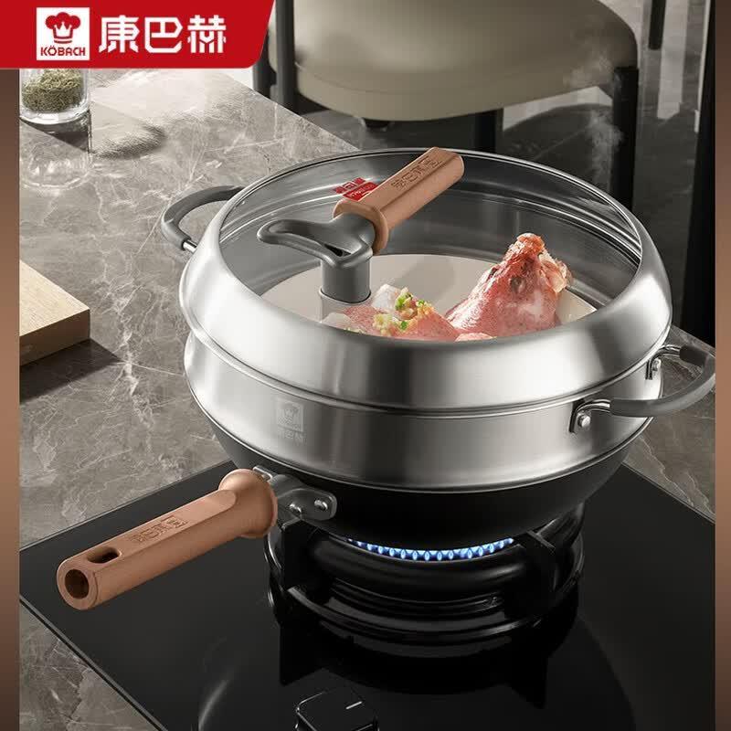 KOBACH 30cm Titanium Iron Wok with Spatula