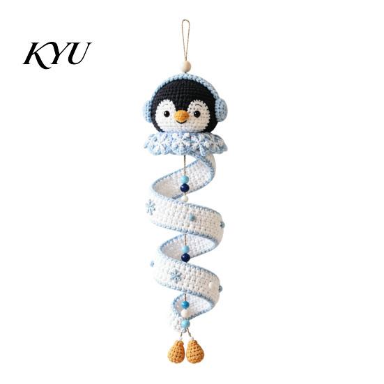 Handgefertigter Geister-Anhänger Zubehör DIY Häkelset, Geister-/Pinguin-/Hirsch-/Lebkuchenmann-/Kürbisform, Spiralmuster Bastelornament für Halloween Zuhause