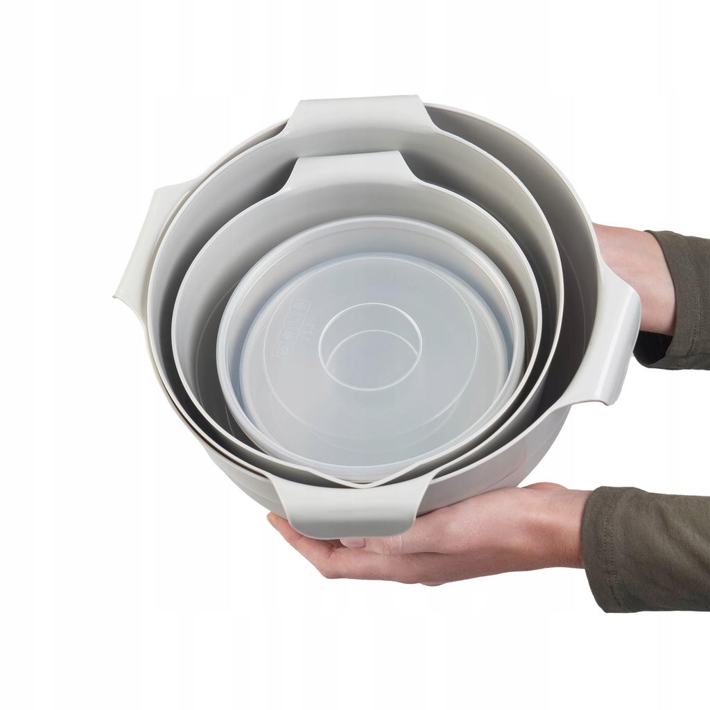 KADAX Set of 7 Kitchen Bowls + 3L Colander Plastic
