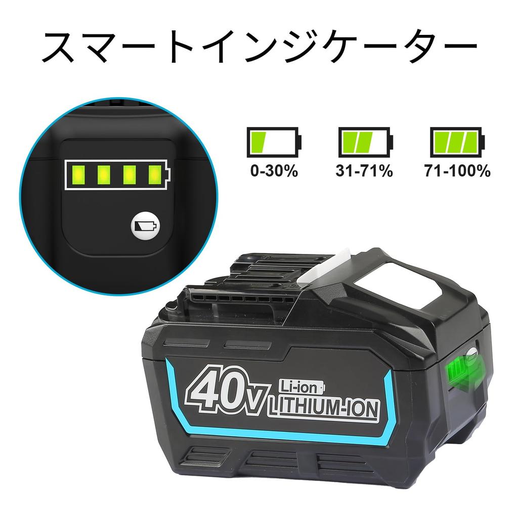 Maitinimas BL4060 Suderinamas Makita 40Vmax ličio jonų BL4060 BL4025 BL4040 BL4040F BL4050F BL4080F Suderinamas Suderinamas Makita 40V įkroviklis DC40RA