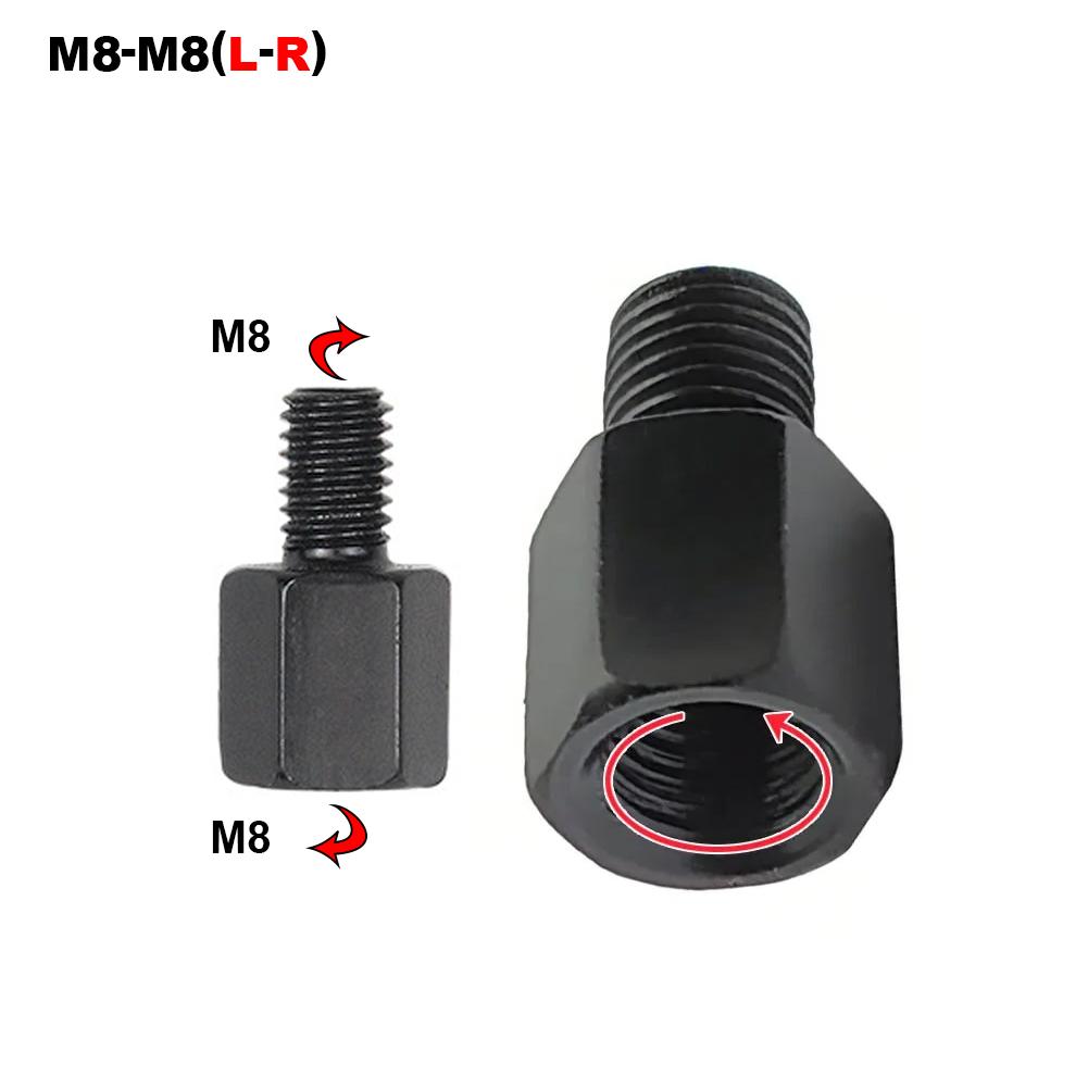 Motorcycle Mirror Adapter M10 M8 10MM 8MM Rearview Mirrors Adapters Conversion Bolt Screws Clockwise Anti-clock Right Left Thread