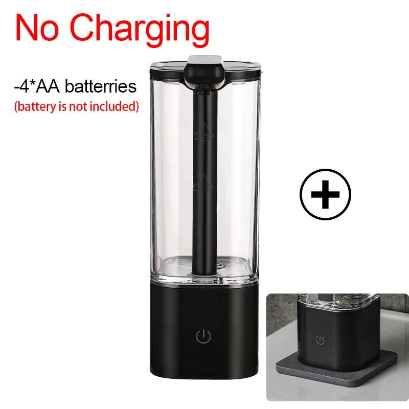 550ml Großvolumiger Küchen Automatischer Flüssigseifenspender USB Wiederaufladbar/Batterie Berührungsloser Handdesinfektionsmittelspender