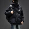 Men's High-End White Duck Down Jacket - Thick, Warm, Loose Fit with Hood