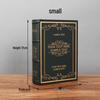 Scatola portaoggetti in legno stile europeo effetto libro – Oggetto decorativo vintage a forma di libro per esposizione