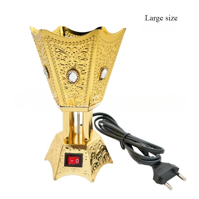 Steckdosenbetriebener Elektrischer Arabischer Räuchergefäß Metall Tempel Verehrung Buddha Opfer Haushalt Innen Tischplatte Dekorative Räucherschale