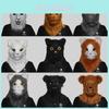 Funny Creative Mouth-opening Animal Head Mask For Costume Parties Halloween Celebrations