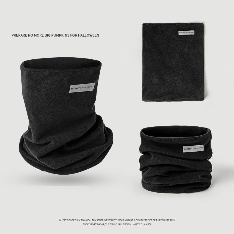 

Зимний полар-флисовый шарф-манишка, толстая велосипедная бандана, женский мужской утеплитель для лица и шеи, многофункциональная накидка-шапка, шарфы-трубы, баффы, маски чёрный