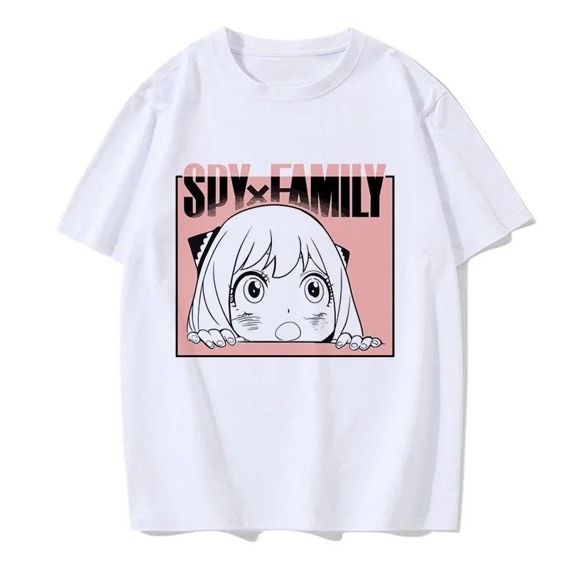 Y2k Shirt Anya Forger Spy X Family Anime T Shirt Kawaii Cartoon Mens_Women Tops Cotton Best Selling Round Neck Comfortable Soft