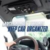 Car Sun Visor Organizer, Multi-Pocket Visor Organizer Storage Pouch With Zippers, Elastic Bands & Glasses Clip, Car Visor Accessories