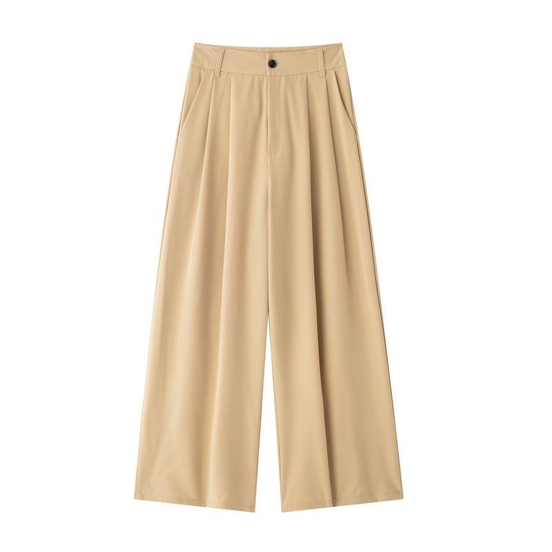Kaslead New Arrival Women's Clothing Fashion Style Fashion Double Pleated Minimalist High Waist Casual Trousers 1255556 606