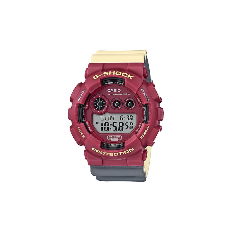 

Casio G-SHOCK No-Comply theme series LCD display reverse display shock-proof, impact-proof and waterproof quartz movement resin strap GD-120NC-4 красный
