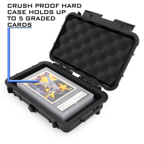 CASEMATIX Graded Card Storage Box, Sports Trading Card Case, Fits up to 3 BGS 5 PSA Card Grade Sports Card Slabs - Airtight, Waterproof, and Moisture