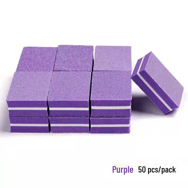 Double-Sided Washable Nail File: Mini High-Elastic Tofu Sponge Block