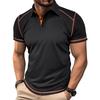 New Summer Men's Short-sleeved Polo Shirt Men's Colour Blocking Lapel Polo Shirt Men's Body Shirt