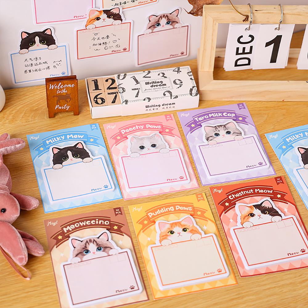 Cute Little Cat Sticky Note, Self-adhesive Message, Memo Pad, DIY Notebook, Decoration Material Paper,student Memo