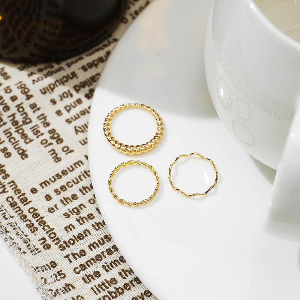 2024 6 Ringe / Set Hellgrüner Edelstein Geschenkring Set Offen Mode Geschenk Party Damenring