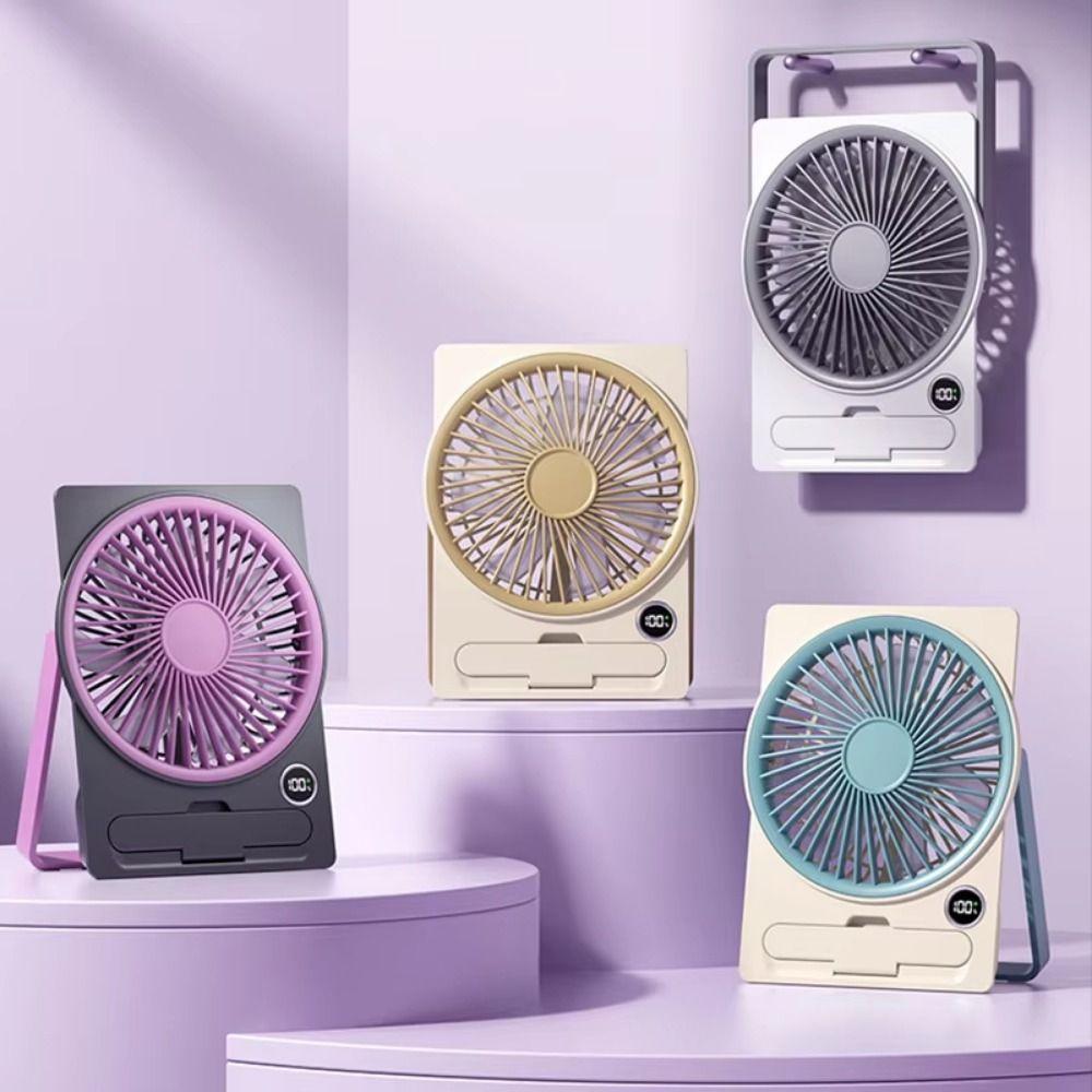 5-Speed Adjustment Portable Desktop Fan Ultra Slim Design Table Air Cooler Office