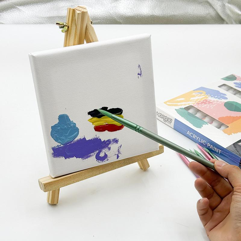 4/6 Pcs Watercolor Brush Pointed Round Flat Head Soft Hair Beginner'S Art Student Hand Drawn Watercolor Nylon Painting Material