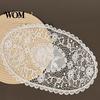 Decorative Table Covers for Weddings White Lace Doily, Elegant Retro Placemat, Embroidered Vintage Floral Doilies Tea Trays Mat, Rectangular