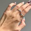 Children's Rainbow Letter Ring: Women's Stylish Adjustable Open Finger Ring, Trendy and Unique Design.