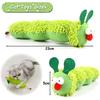 2 PCS Catnip Toys for Indoor Cats, BiteResistant Plush Worms with Crinkle Sound and Dental Health