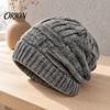 Easy Match Winter Cap Women's Ponytail Beanies, Warm Cable Knit Hat with Practical Gift for Her Hole, Thick Acrylic Outdoor Cold Weather Skull Ladies