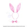 Plush Rabbit Ear Shape Headband Tail & Bowtie Carnival Party Costume Supplies