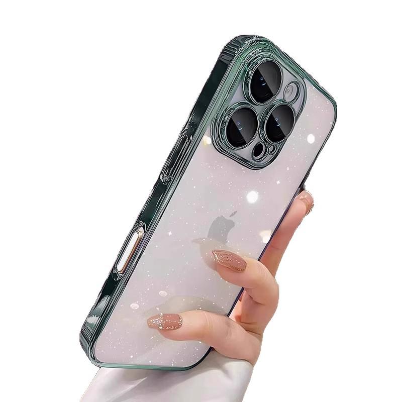 iPhone 16 Pro Starlight Glitter Electroplated Dustproof Hard Shell Case for Apple 15 Pro Max