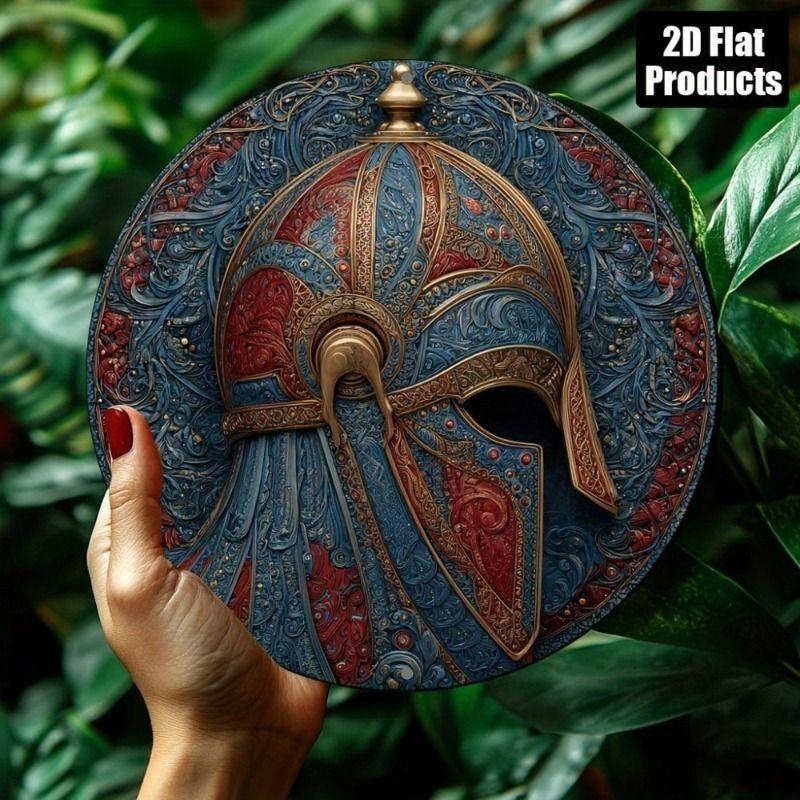 Retro Metal Tin Sign Art Circle 20x20cm Wall Decor for Living Room Bedroom