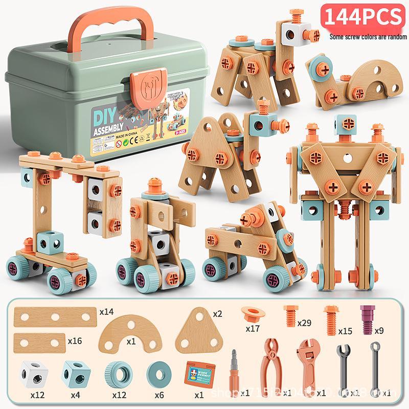 Children's DIY Toy Toolbox Set with Electric Drill for Assembly and Disassembly