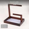 hardwood Wood Bracelet Holder, Jewelry Organizer, Desktop Display Tray Brown