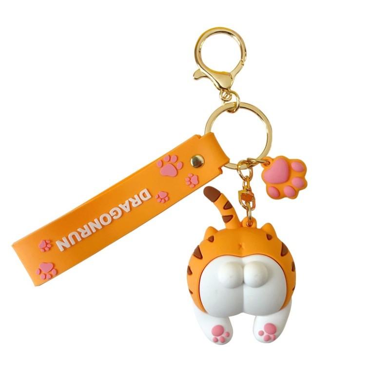 Brelok Do Kluczy Sweet Cat Pomarańczowy Kot Zawieszka Do Torebki Moda