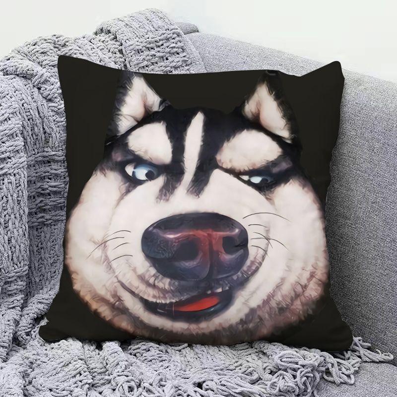 Funny Erha Pillowcase Three-dimensional Dog Head Simulation Pillow Cover Home Sofa Cushion Cover