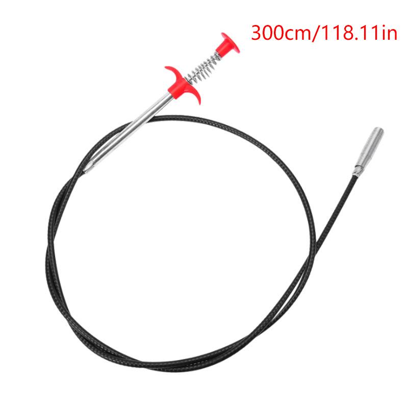 60-300cm Flexible Grabber Claw - Bendable Hose Reacher Tool for Litter Pick-Up, Sink Drain & Toilet Clog Removal